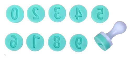 Набір штамп-форма для печива Numbers Stenson R97296 10 пр. 2,5 см (b88084f9)