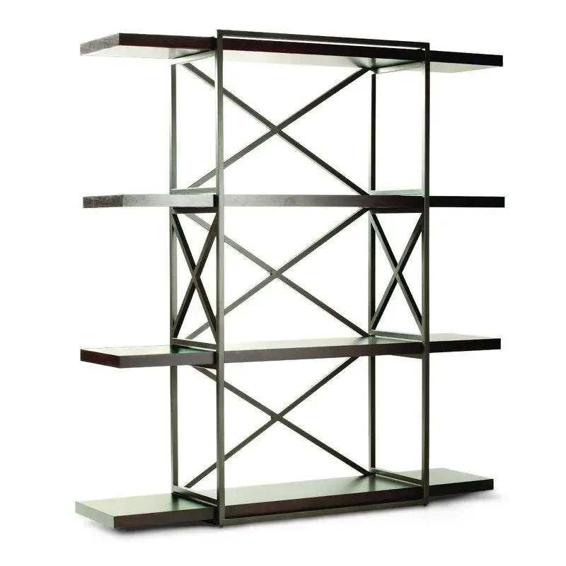 Стеллаж Loft NS-1891 с полками широкий для работы и кабинет Черный (3075773938)