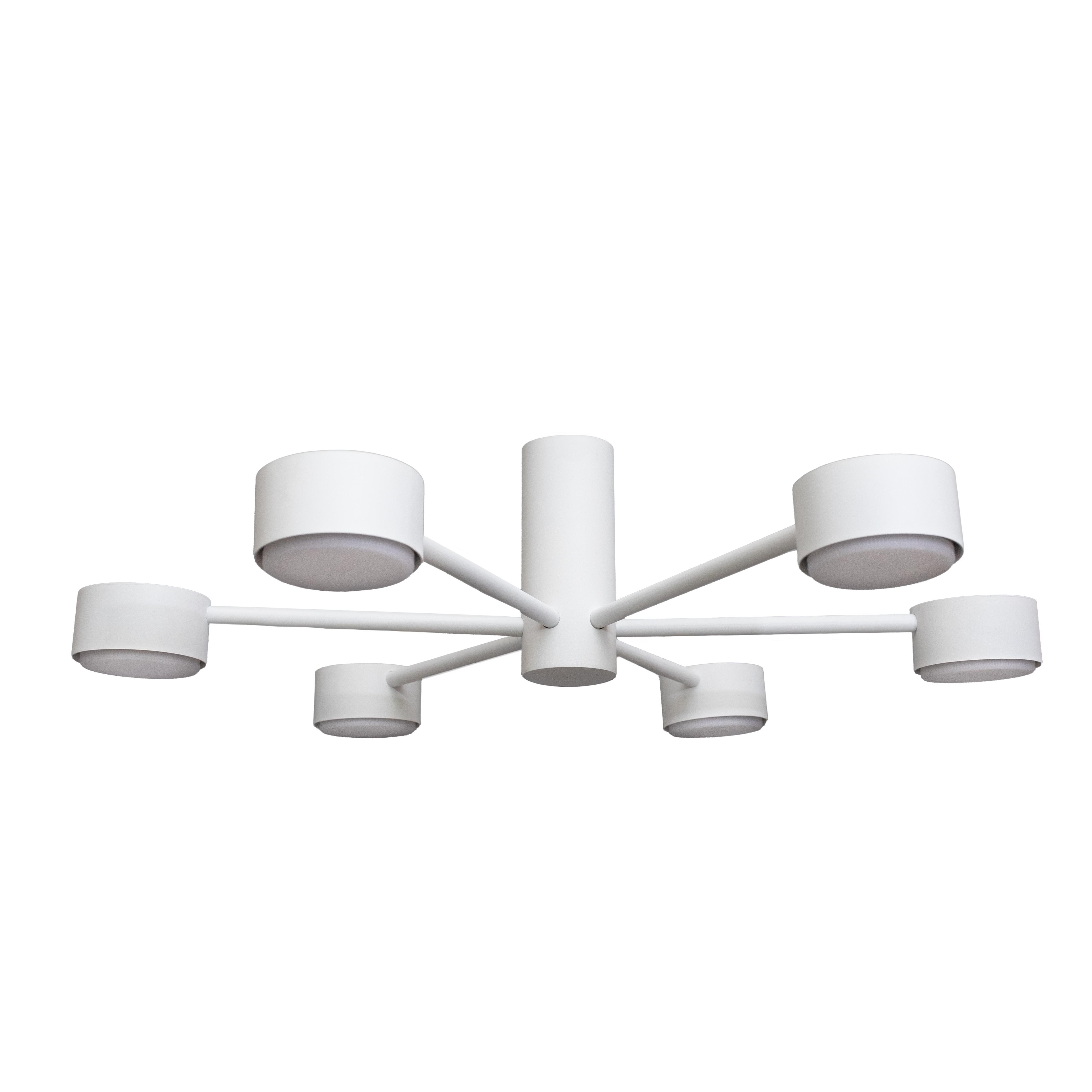 Люстра потолочная MSK Electric Copter на шесть круглых плафонов под лампы GX53 NL 8041-6 WH Белый