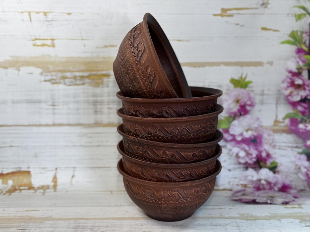 Набір керамічних тарілок з декором 6 шт. 600 мл (2702790473) - фото 4