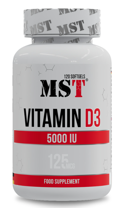 Витамин Д3 холекальциферол MST Vitamin D3 5000 МЕ 120 капсул