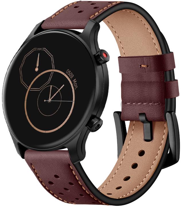 Ремешок кожаный Classico для Haylou LS04 RS3 Brown (26310-30) - фото 1