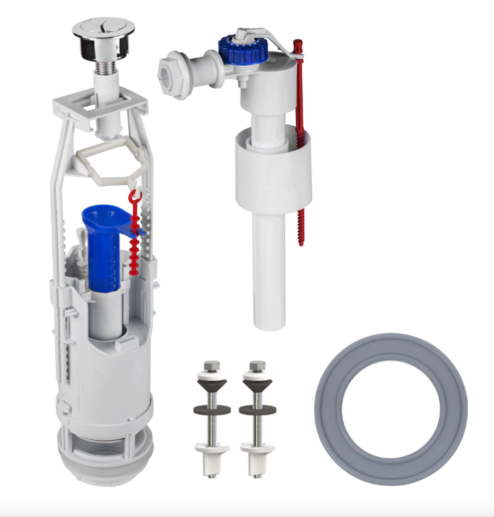 Арматура кнопочная SoloPlast АБк2-01 двойной спуск/боковой подвод (2612046479)
