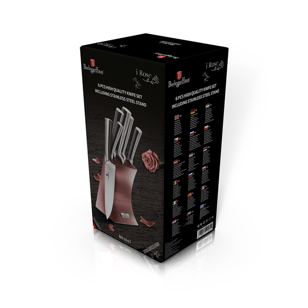 Набір ножів Berlinger Haus I-Rose Edition 6 предметів (BH-2447) - фото 2 Набір ножів Berlinger Haus I-Rose Edition 6 предметів (BH-2447) - фото 2