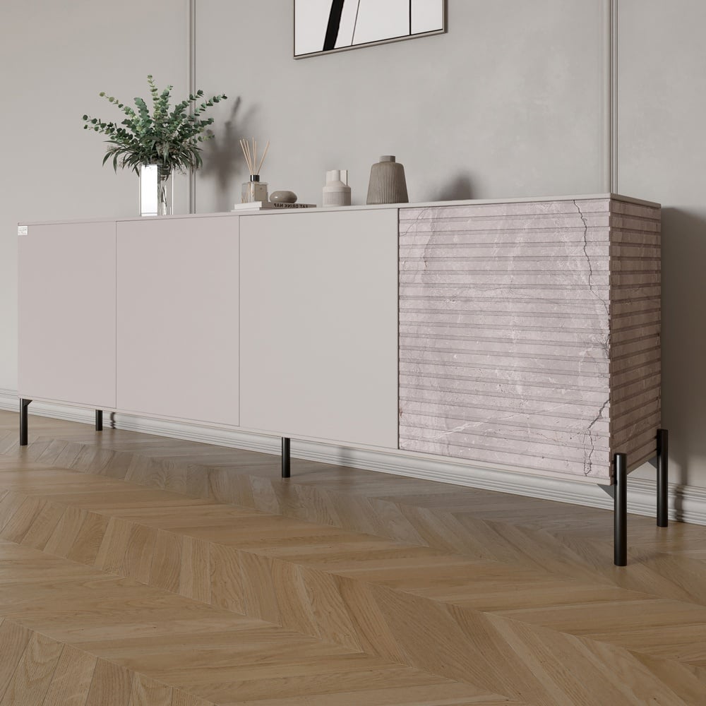 Комод Lion Грей 204x38x76,5 см Кашемир/Камень (LION-042617)