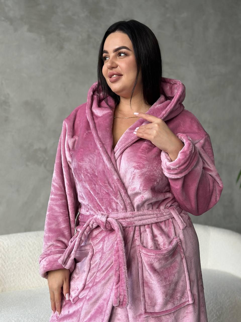 Халат жіночий махровий батал 4XL (3203/4) - фото 5 Халат жіночий махровий батал 4XL (3203/4) - фото 5