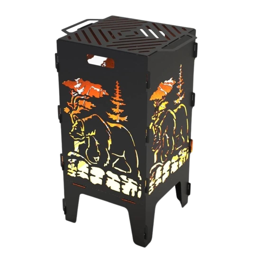 Мангал-барбекю Carino Ведмідь розбірний 470х380х753 мм метал 3 мм (34183492)