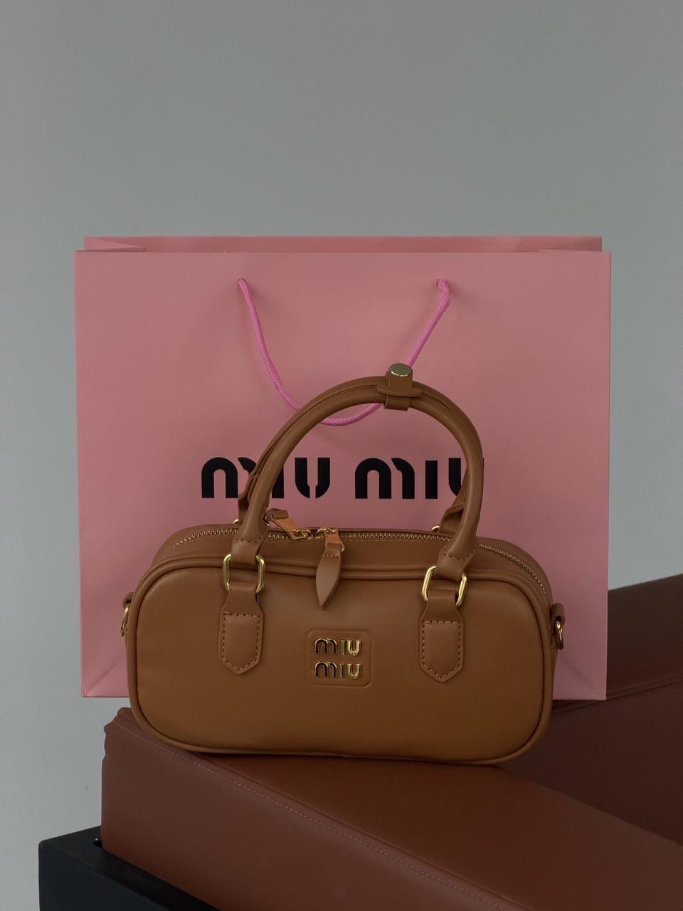 Сумка жіноча Miu Miu Arcadie Leather класична через плече крос боді Карамельний (2881864117) Сумка жіноча Miu Miu Arcadie Leather класична через плече крос боді Карамельний (2881864117)