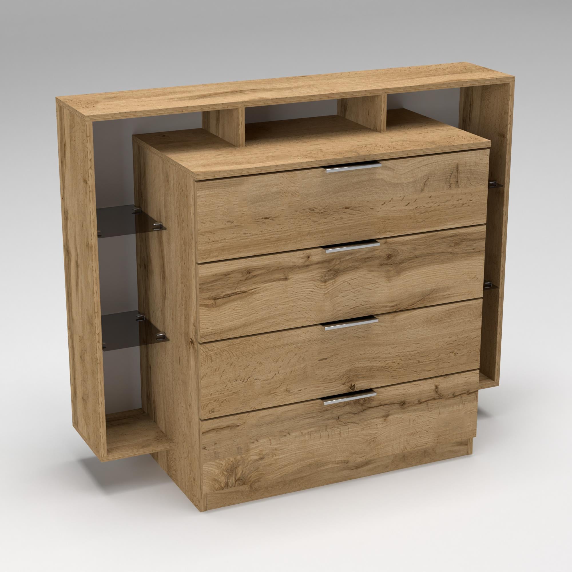 Комод Континент Кристал 1200х450х1000 мм Дуб Тахо (23273)