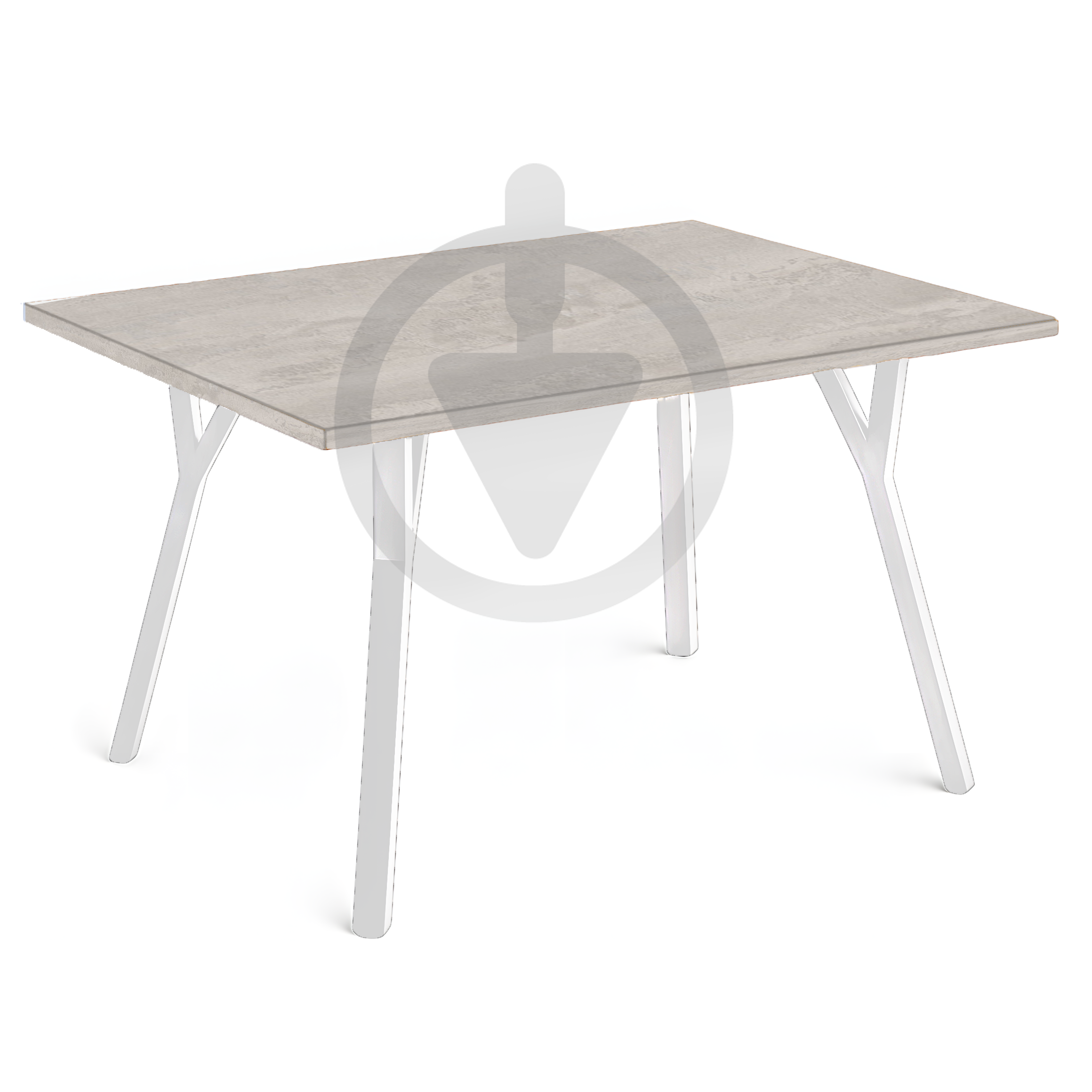 Стол кухонный прямоугольный RoMax Magnit Loft 90 см Бетон/Белый