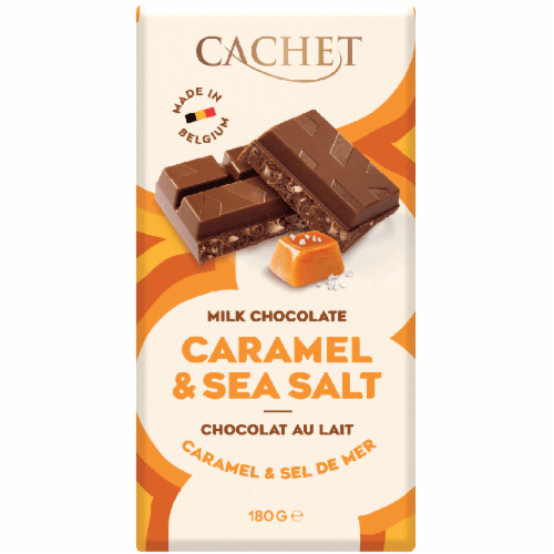 Шоколад молочный Cachet Caramel&Sea Salt 22133 180 г (01296)