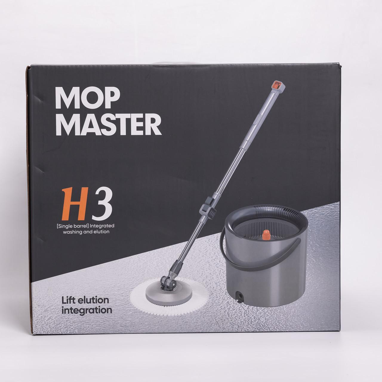 Набор для уборки с круглой телескопической шваброй из микрофибры и ведром с отжимом для пола (HP-35015-22) - фото 7 Набор для уборки с круглой телескопической шваброй из микрофибры и ведром с отжимом для пола (HP-35015-22) - фото 7