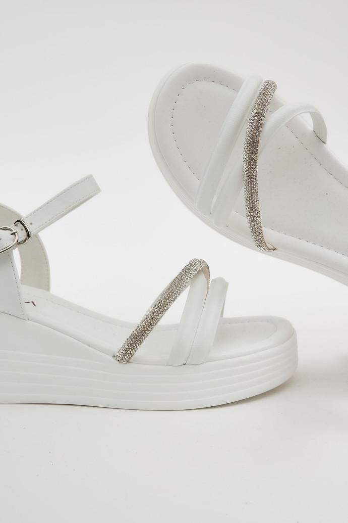 Босоножки женские LONZA кожаные р. 40 Белый (195806) - фото 3