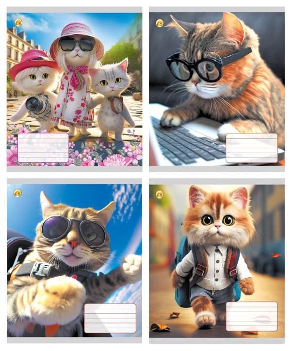 Зошити учнівські у косу лінійку 12 арк. 25 шт. в уп. ТЕ43114 (MTT-183912)