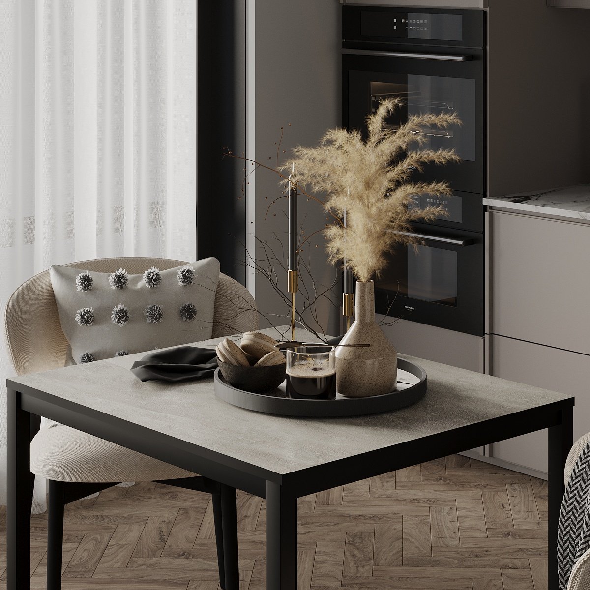 Обеденный стол ART IN HEAD Brevity Loft mini 670х750х670 мм Ателье светлый/Чёрный металл (TB03040000030) - фото 2 Обеденный стол ART IN HEAD Brevity Loft mini 670х750х670 мм Ателье светлый/Чёрный металл (TB03040000030) - фото 2