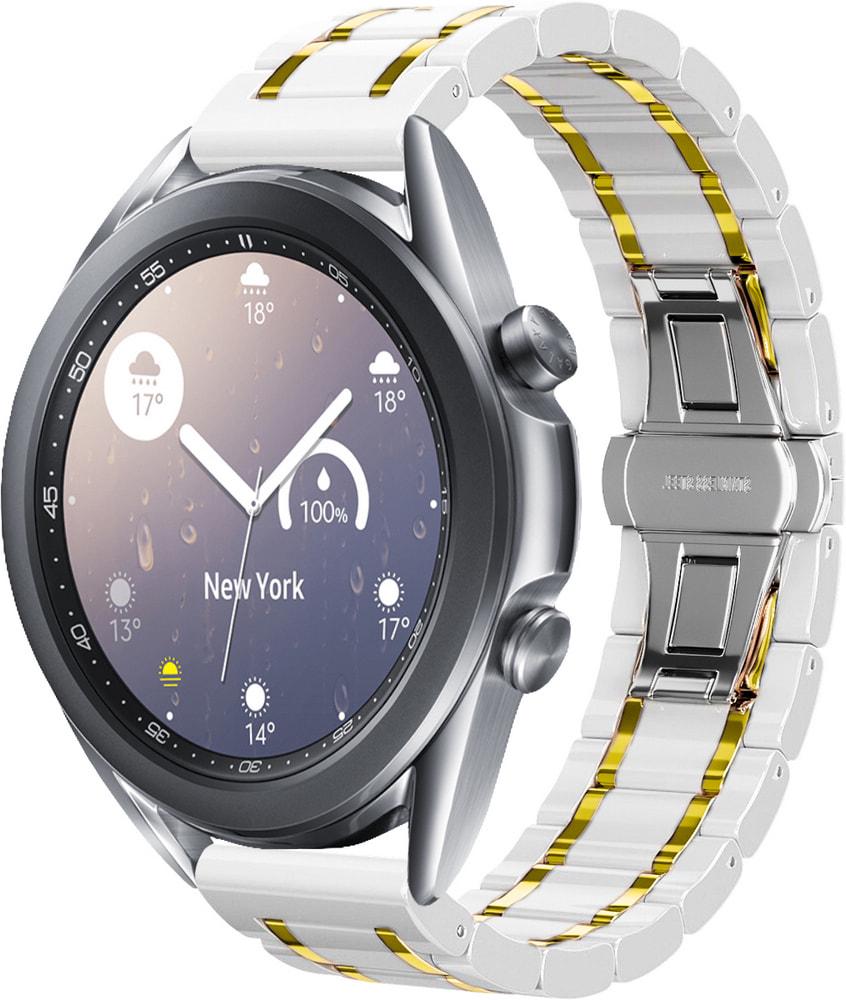 Ремешок керамический Ceramo для Galaxy Watch 3 41 мм White/Gold (28724-65) Ремешок керамический Ceramo для Galaxy Watch 3 41 мм White/Gold (28724-65)