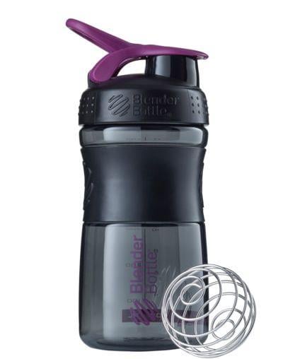 Шейкер спортивный Blender Bottle SportMixer Flip 590 ml Black/Plum (18067444) - фото 1