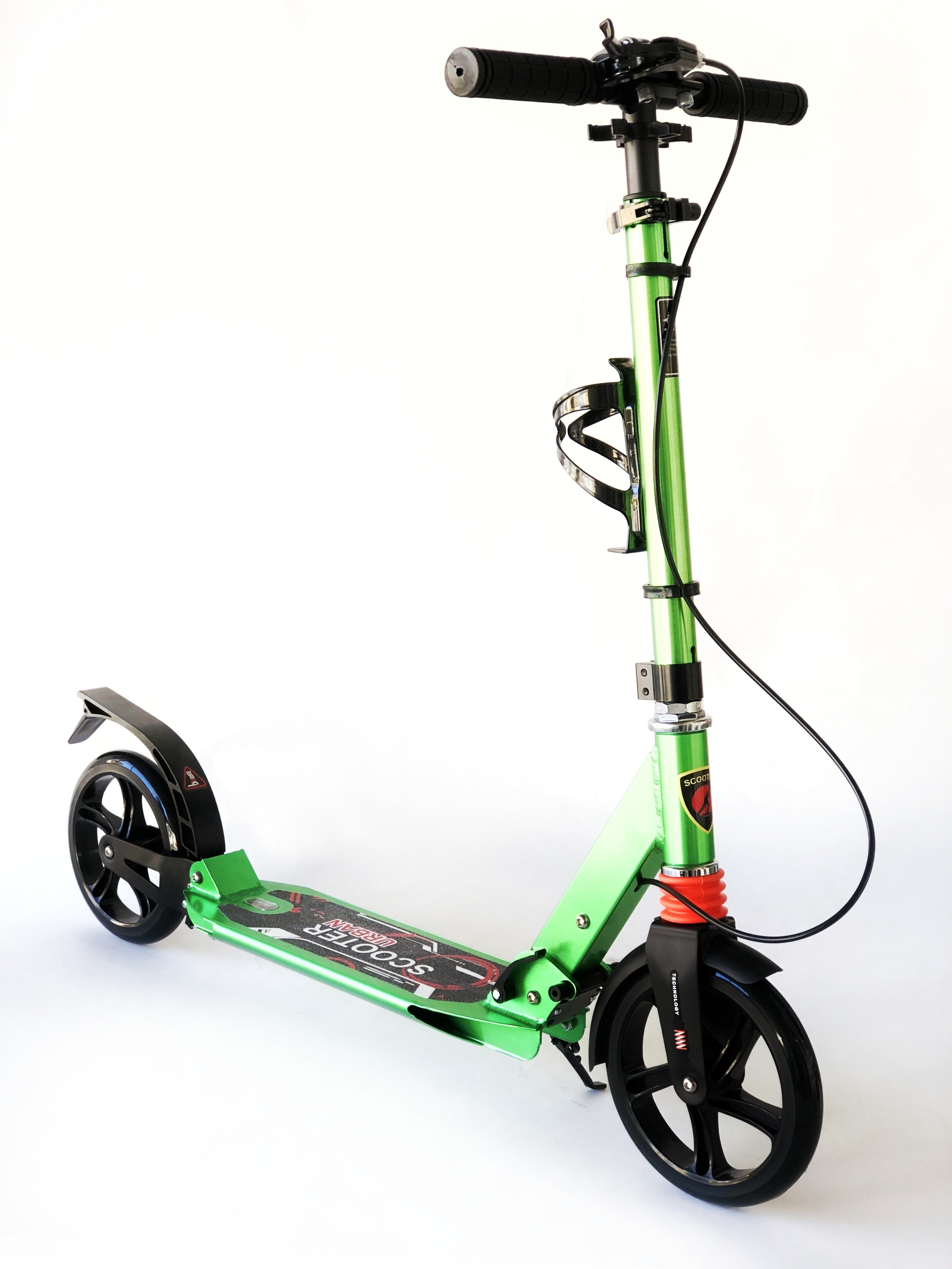 Самокат двухколесный ScooteX Scooter SpeedMax Pearl USA с ручным тормозом салатовый