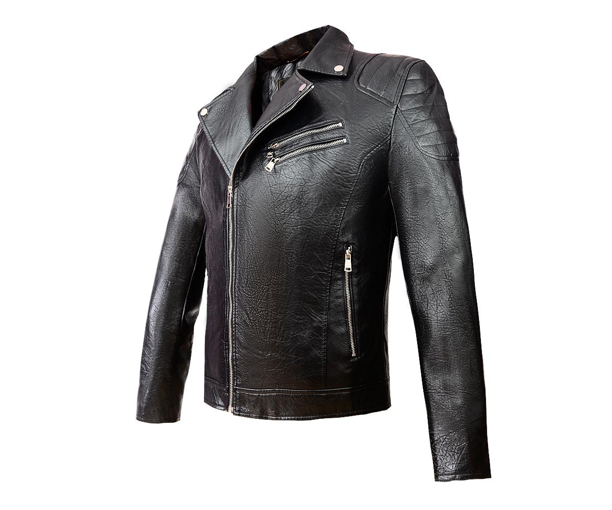 Куртка косуха Men's Style KS-8NVE з натуральної шкіри р. 48 Black (8054193) - фото 2 Куртка косуха Men's Style KS-8NVE з натуральної шкіри р. 48 Black (8054193) - фото 2