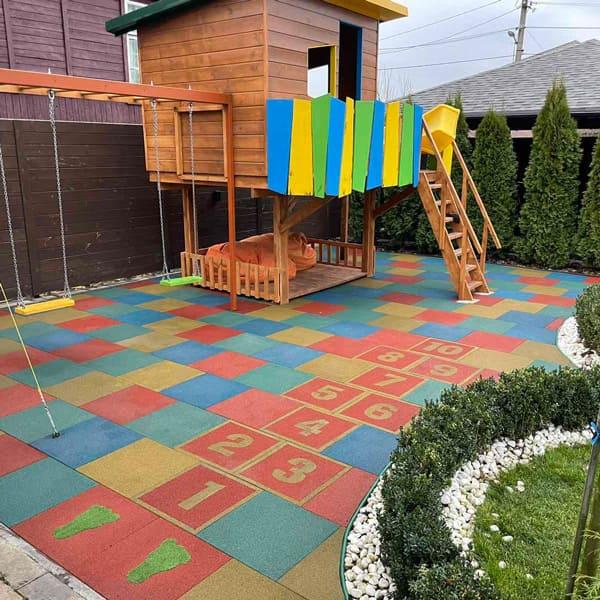 Гумова плитка 500х500х30 мм Червоний (2562228347) - фото 4 Гумова плитка 500х500х30 мм Червоний (2562228347) - фото 4