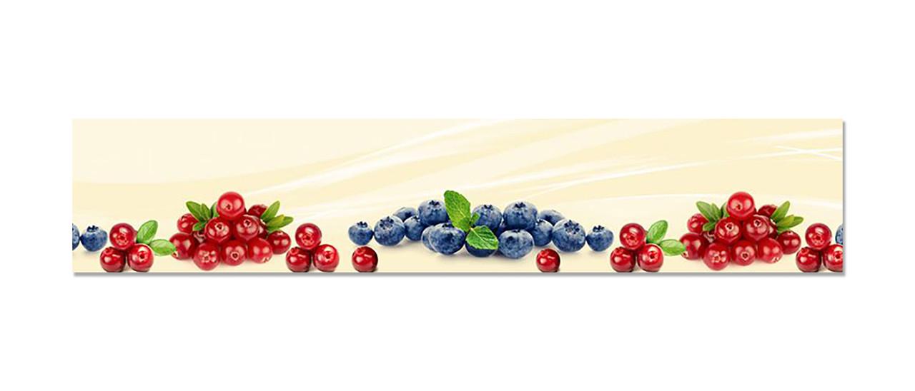 Наклейка виниловая на кухню Zatarga Клюква и Голубика 600х3000 мм (1289776762)