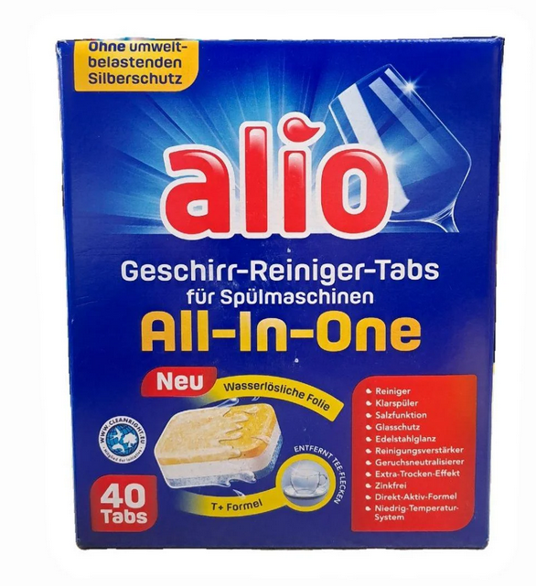 Таблетки для посудомийних машин Alio All-in-one 40 шт. (13310611)