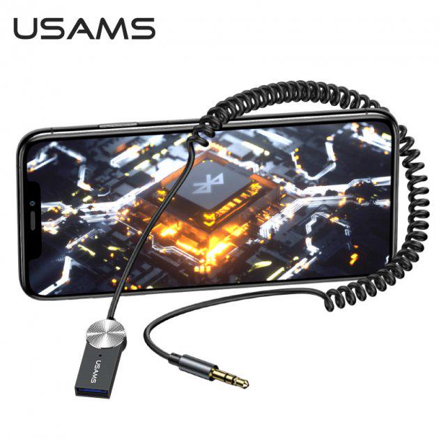 Адаптер автомобільний Bluetooth Usams US-SJ464 Car Wireless Audio Receiver Tarnish з мікрофоном - фото 8