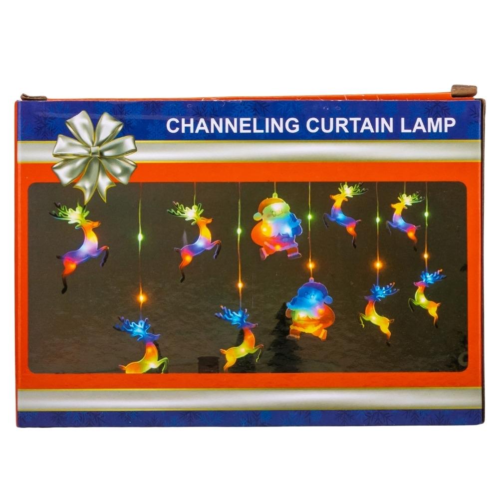 Гирлянда-штора Санта и олени 100LED разноцветная 3,3 м от электросети (9133-030) - фото 5 Гирлянда-штора Санта и олени 100LED разноцветная 3,3 м от электросети (9133-030) - фото 5