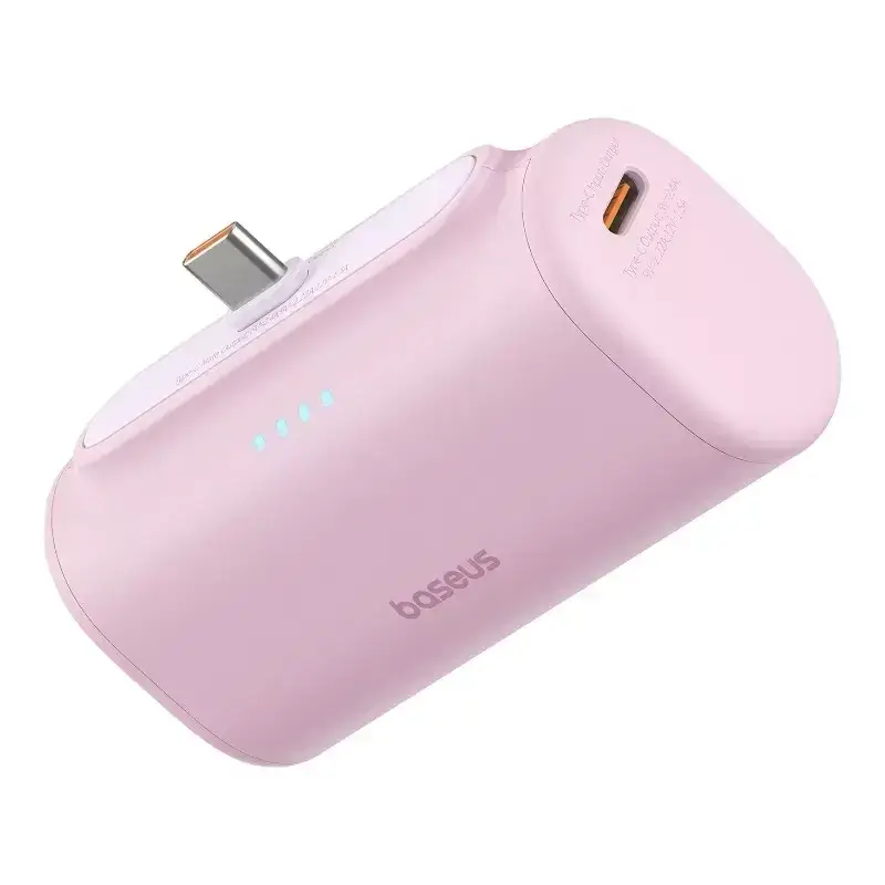 Батарея портативная BASEUS Compact Fast Charging Type-C Edition P10068306413-00 5000 mAh 20W Pink - фото 3