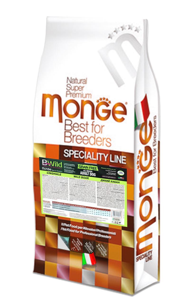 Корм для собак Monge dog BWild Low Grain Дикий кабан 15 кг (800947006038)