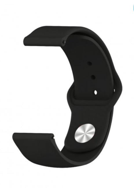 Ремешок силиконовый BeWatch для смарт часов 22 мм Черный (1020301) - фото 4