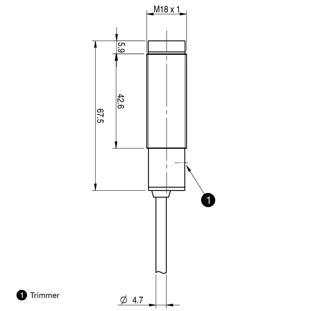 Фотоелектричний датчик M.D. Micro Detectors рефлекторний регульований Sn=5 м PNP/NO+NC (FAIM/BP-0A) - фото 2