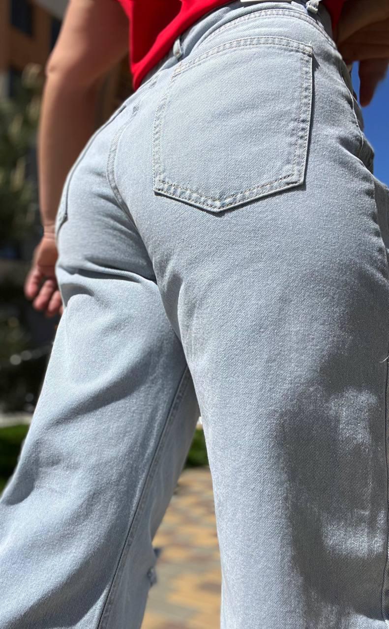 Джинси жіночі ITS Basic 2655 WIDE LEG рвані широкі від стегна р. 42 Блакитний (2612) - фото 7 Джинси жіночі ITS Basic 2655 WIDE LEG рвані широкі від стегна р. 42 Блакитний (2612) - фото 7