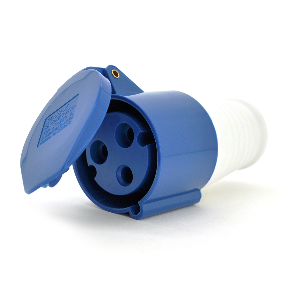 Розетка накладна промислова 3 полюси 2ре 32а 380в ip44 (YUT_V10332)