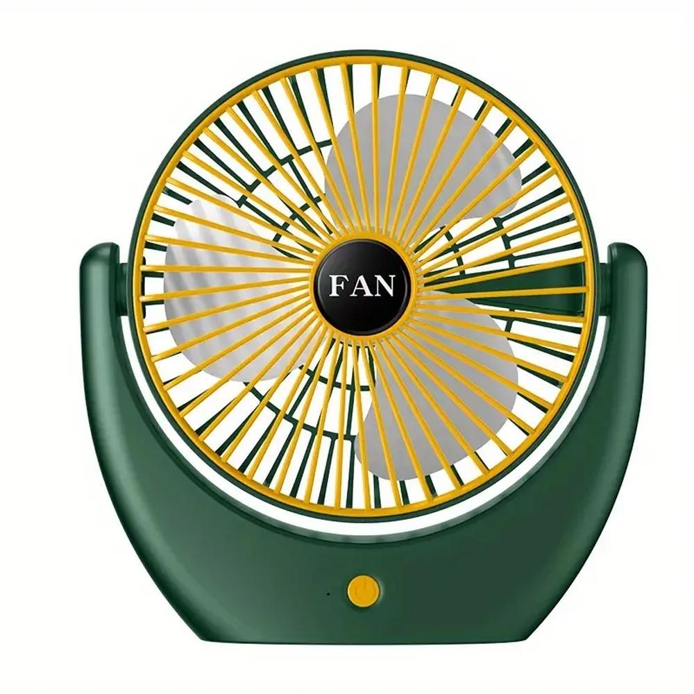 Вентилятор портативный настольный Portable Fan PF-17 USB аккумуляторный 3 скорости 1200 мАч 180° Зеленый (SS-121)