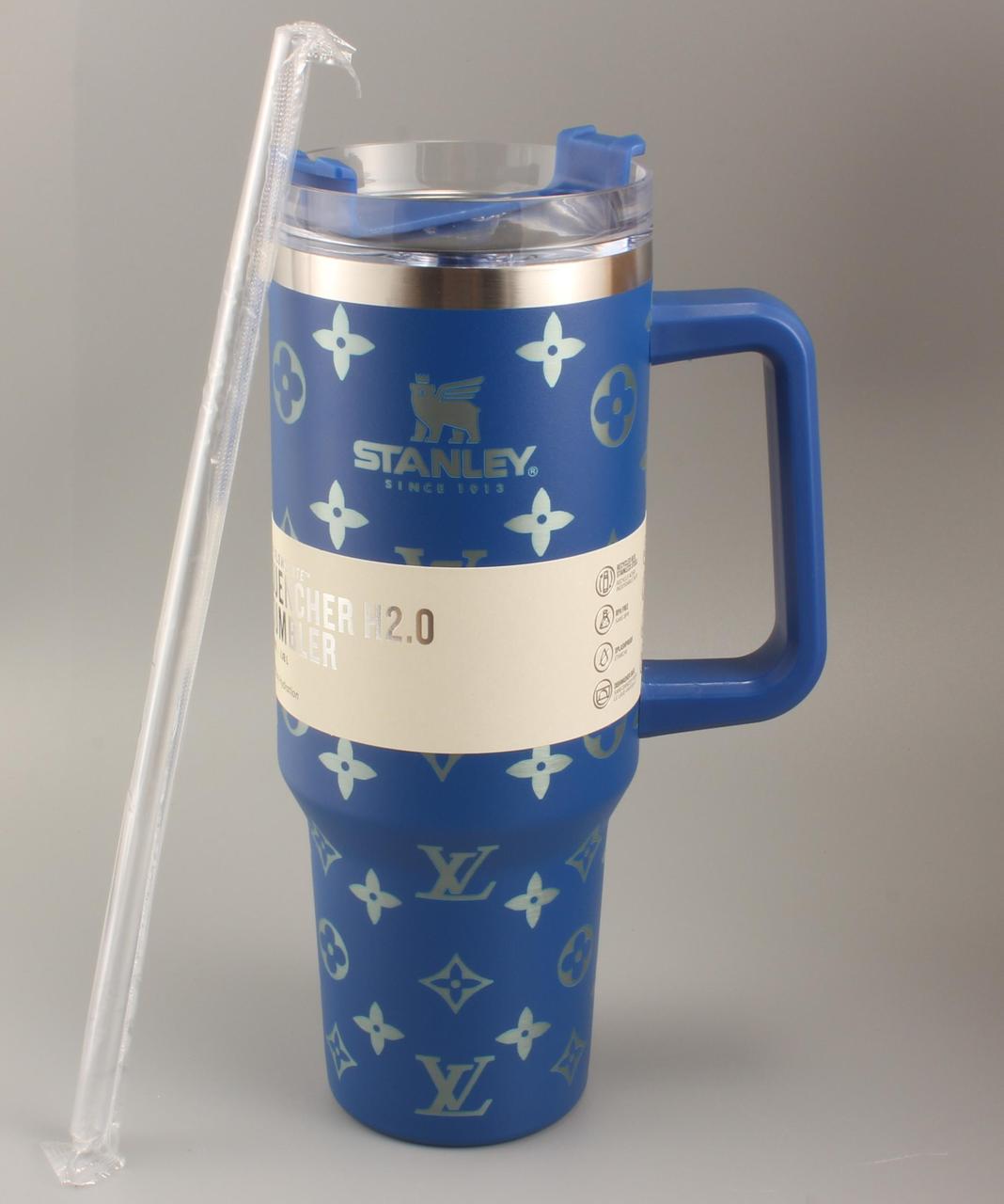 Термочашка Stanley Quencher H2.0 Tumbler из нержавеющей стали 1,18 л Royal Blue Monogram (KT6007835)