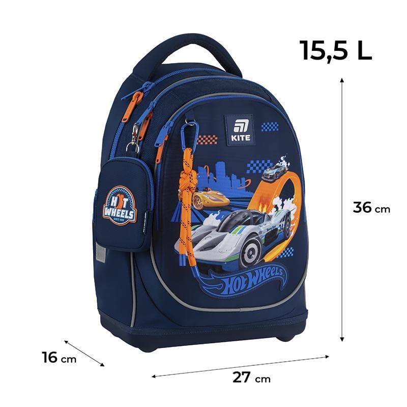 Шкільний рюкзак KITE SET HW25-724S Hot Wheels з пеналом та сумкою для взуття (995194) - фото 3 Шкільний рюкзак KITE SET HW25-724S Hot Wheels з пеналом та сумкою для взуття (995194) - фото 3