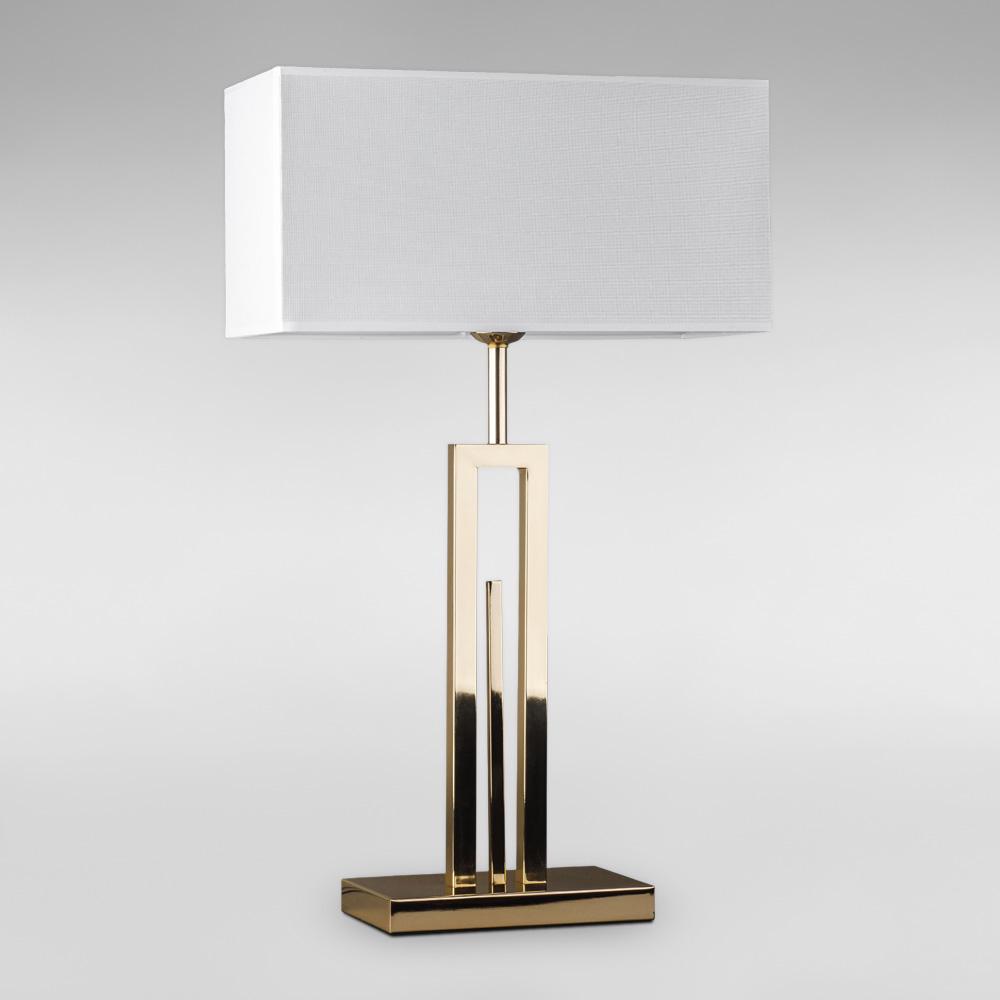 Лампа настольная с абажуром Light House DL-18836/1T Золотой/Белый Лампа настольная с абажуром Light House DL-18836/1T Золотой/Белый