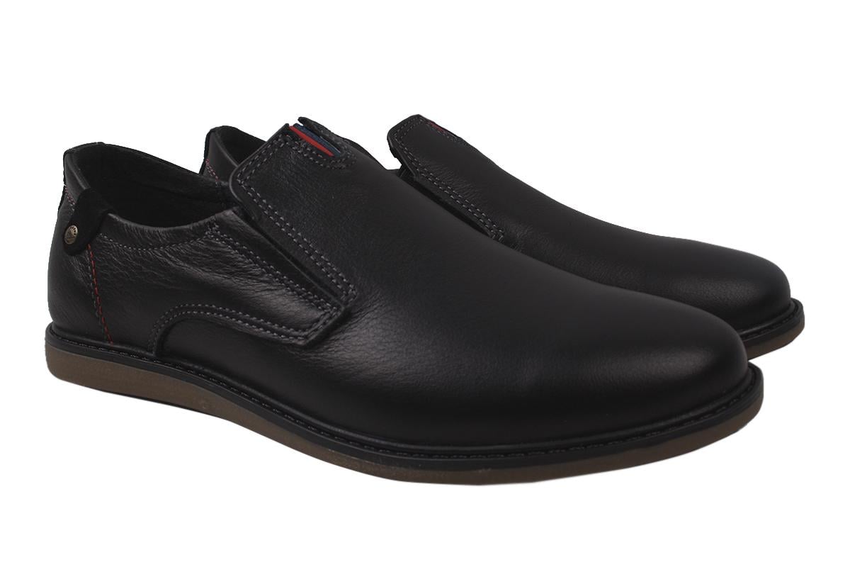 Туфлі чоловічі Maxus Shoes зі шкіри р. 38 Чорний (34-20DTC)