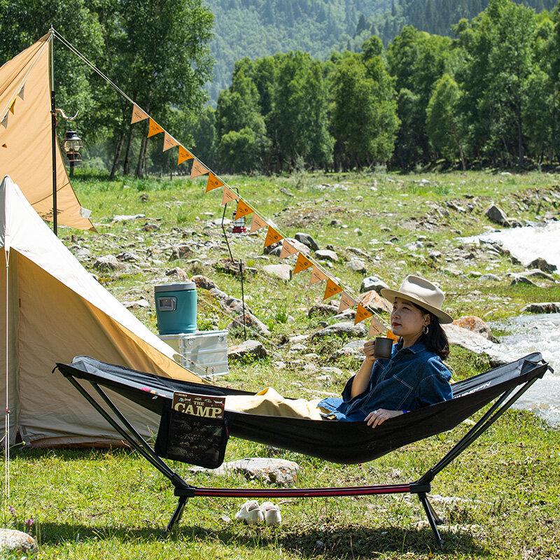 Гамак Naturehike NH20JJ011 Outdoor Folding Hammock 300D Oxford Чорний (c066c8fd) - фото 5