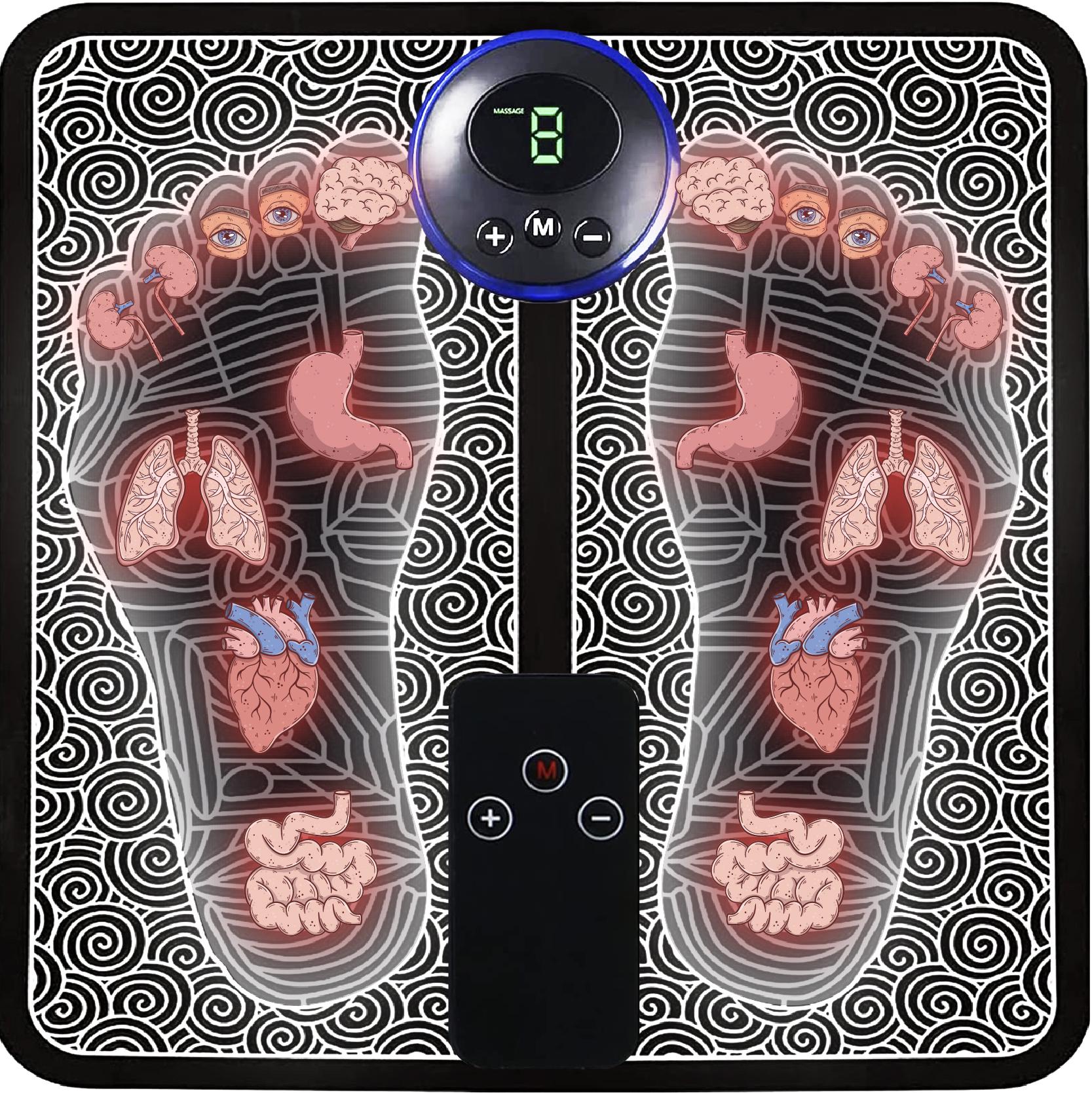 Електричний масажний килимок Kayfovo HN35 Foot Massager лікувальний для ніг Black (28692)