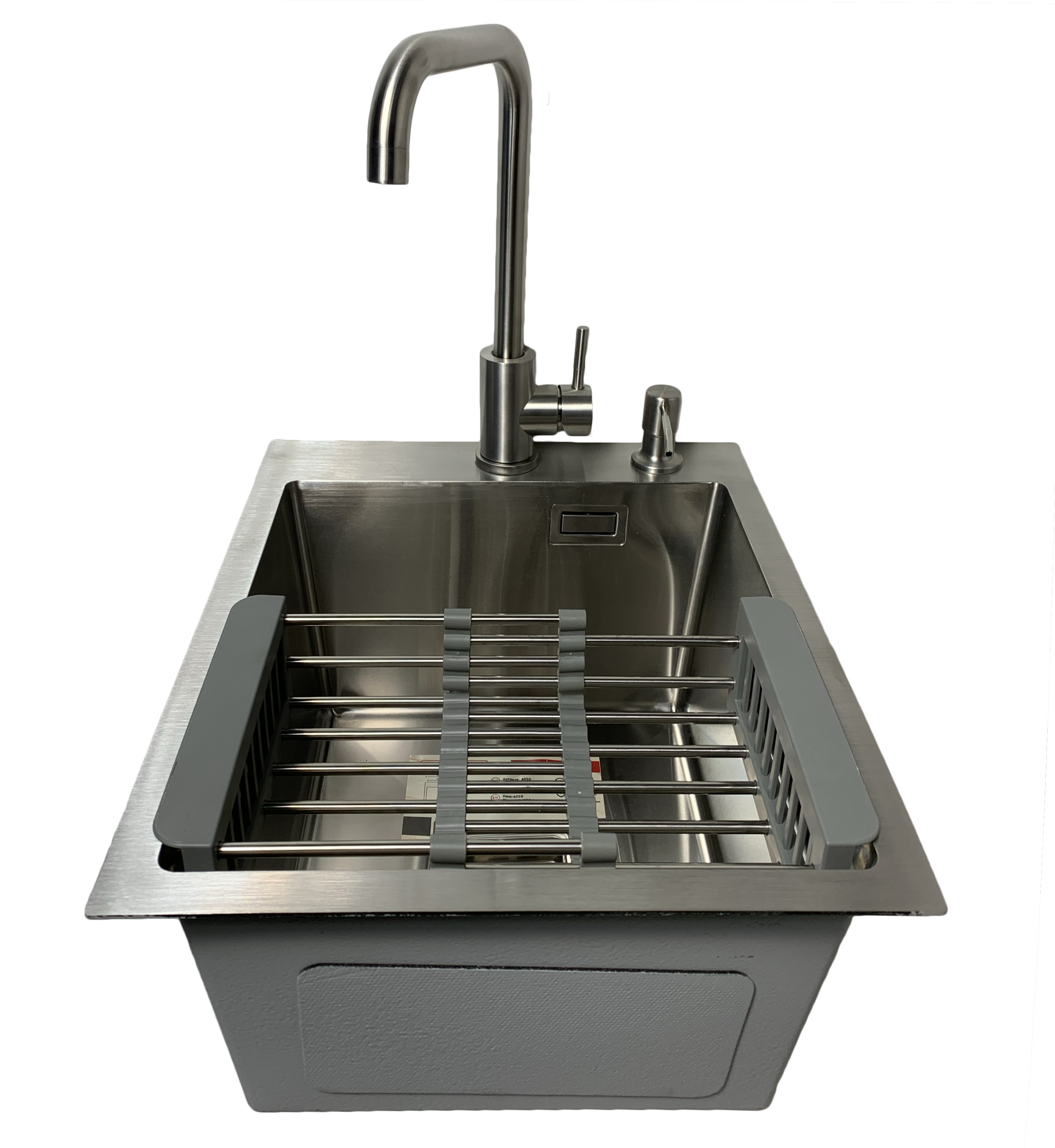 Мийка для кухні Platinum Handmade 40x50 см + змішувач/кошик/дозатор/сифон (670f1d77)