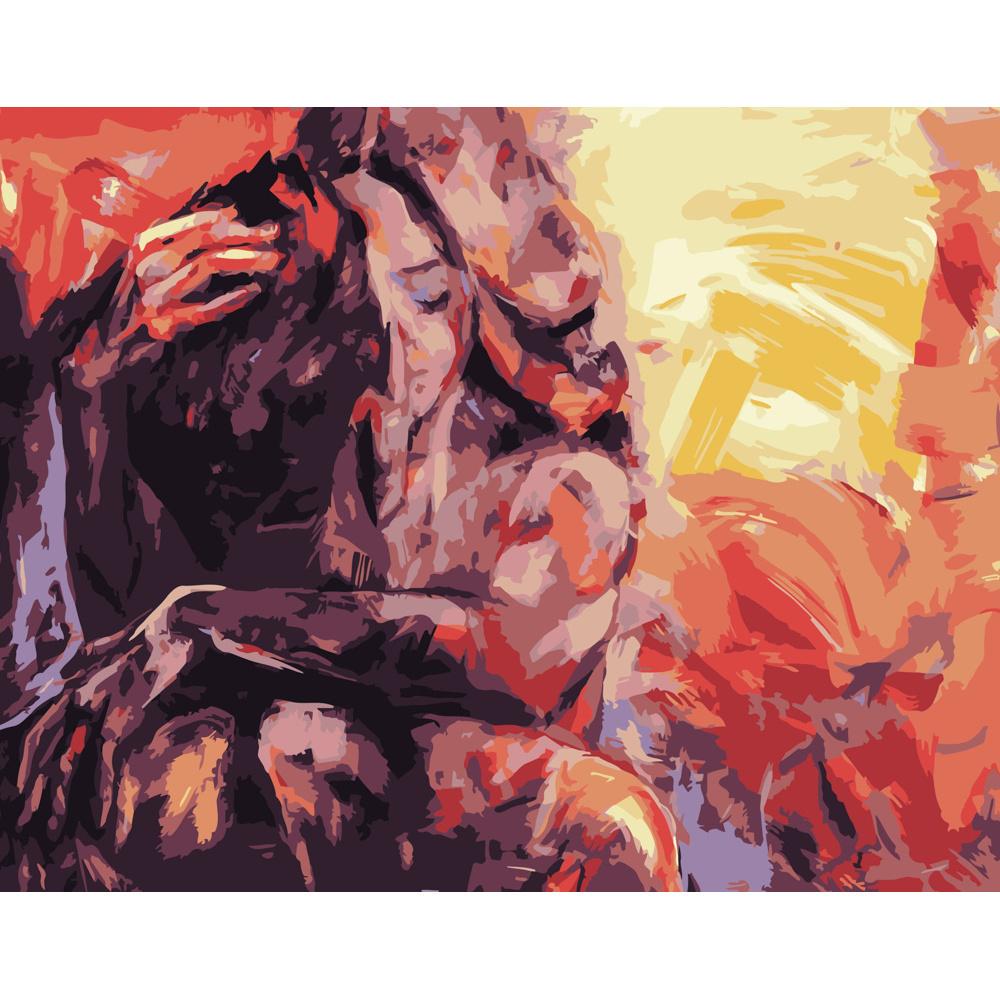 Картина по номерам Strateg Премиум Абстракция любви 40x50 см (DY220)