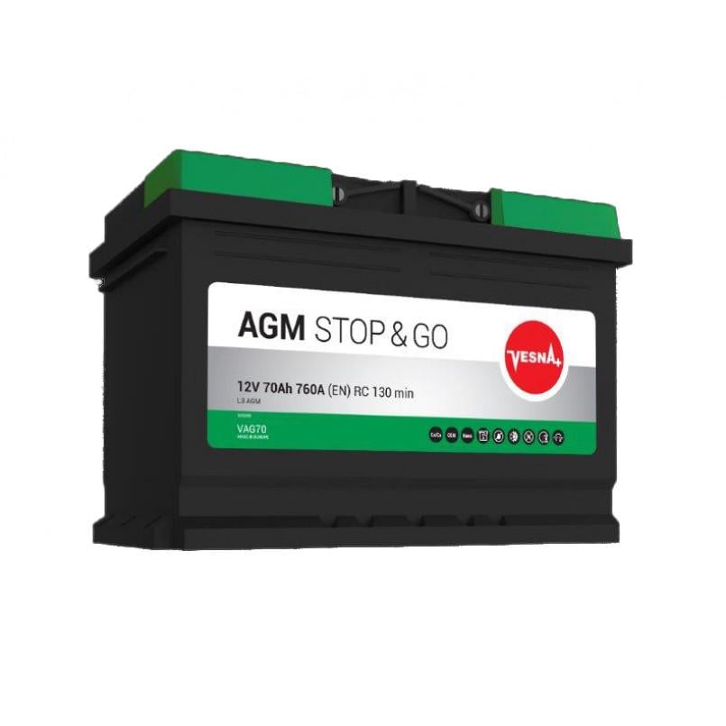 Аккумулятор Vesna AGM Euro 314070 70Ah 12V