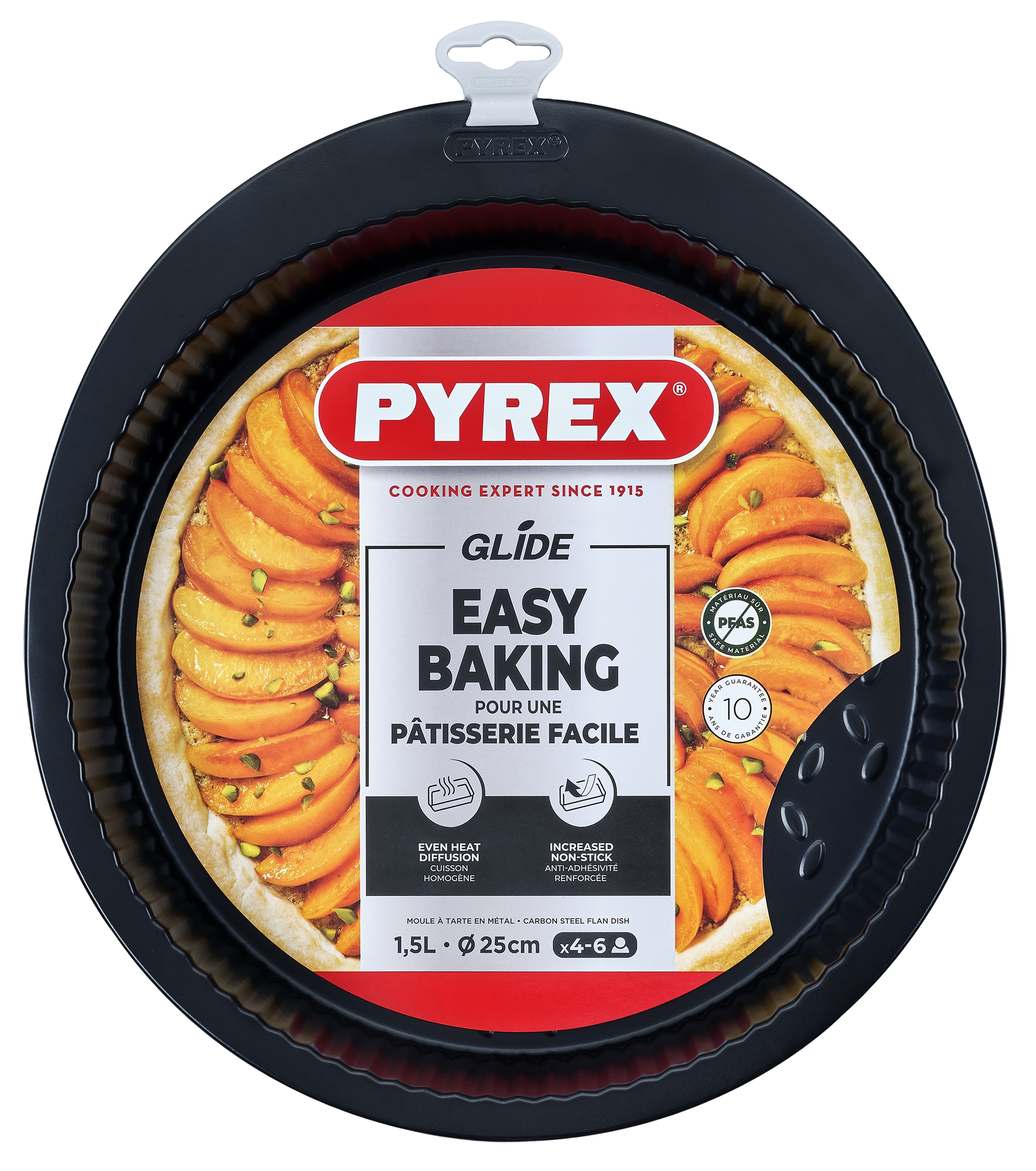 Форма для выпекания Pyrex Glide круглая, стальная, 25 см (GL25BN6/8046) - фото 3