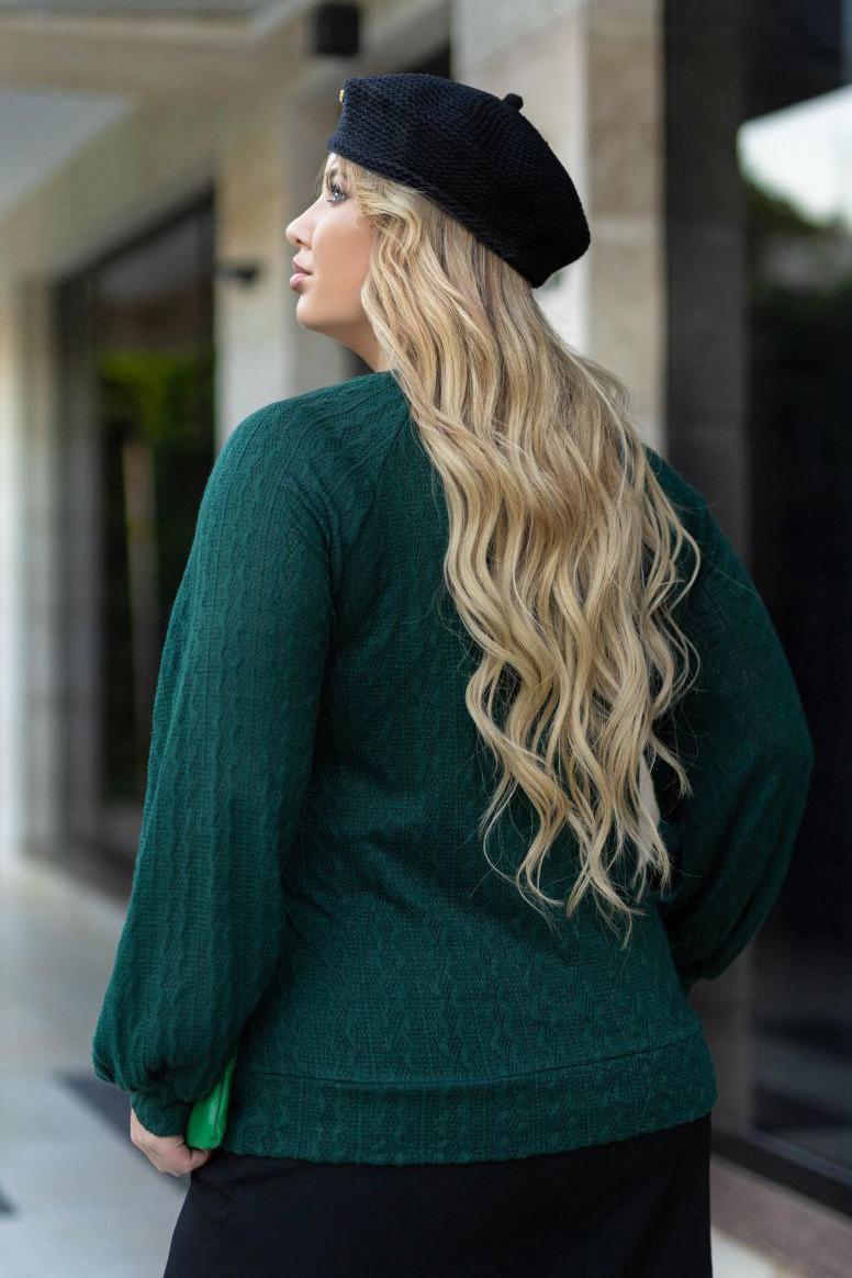 Свитер женский XL-2XL Зеленый (192525) - фото 4