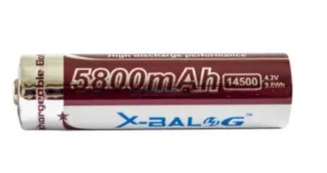 Батарейка щелочная 14500 для фонарей 5800 mAh (000045742)