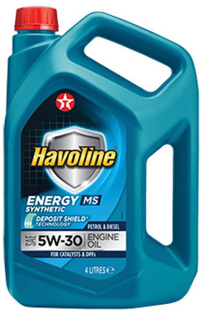 Моторное масло Texaco Havoline Energy MS A5/B5/C2 SN/CF 5W-30 4 л (801735MHE)