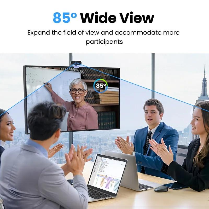 Веб-камера UGREEN 1080p Full HD с двумя микрофонами USB Черный (15728) - фото 5 Веб-камера UGREEN 1080p Full HD с двумя микрофонами USB Черный (15728) - фото 5