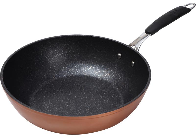 Сковорода Вок Infinity Chefs Ø 28 см полная индукция с антипригарным покрытием (BGIC-1005)